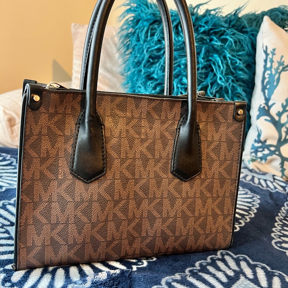 Michael Kors Brown and Black Satchel Bags with Signature Style - Picture 2 of 4